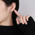 wholesale S925 Sterling Silver Thailand Trendy Personalized Mantra Stud Earrings Retro Punk Style Unisex Earrings-0-2