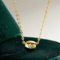 14K Gold Plated 925 Silver Moissanite Pendant Necklace for Women-0-0