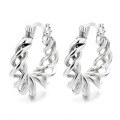 wholesale S925 silver retro fashion commuter essential twist-shaped lightweight luxury design earrings ear clasps-0-4
