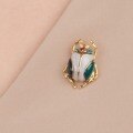 wholesale Metal Material: 925 Silver Enamel Ladybug Brooch, Exquisite Vintage High-End Unique Design Button Pin Accessory-0-1