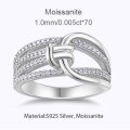 Metal Material Fashionable Large Moissanite Ring Custom Processing, Non-Fade, Light Luxury-0-0