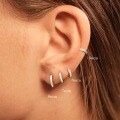 wholesale 925 Sterling Silver Earrings with Zirconia Stud Earrings, Minimalist Hoop Earrings, Ins Light Luxury High-End Cross-Border Best-Seller Ear Accessories-0-2
