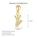 wholesale S925 Sterling Silver, Fashionable And Luxurious Crown Design With Zircon, Diy 26 English Letter Pendant Necklace, Versatile For European And American Styles-0-26