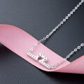 wholesale S925 Silver Korean-style Minimalist Student Pendant Heartbeat Choker Necklace for Women, Swan Kiss Cross-border Necklace-0-2