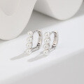 wholesale S925 Sterling Silver Minimalist Fresh Summer Imitation Pearl Ear Studs Women Small Design Sense Shell Pearl Ear Clips for Dropshipping-0-0