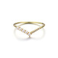 wholesale 925 Silver Japanese Light Jewelry Creative Style Small Luxe V-Shape Natural Pearl Zircon Ring for Women Dunli Wholesale-0-4