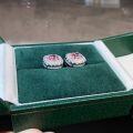 wholesale S925 Sterling Silver Pink Sakura Full Diamond Square Stud Earrings, Versatile and Elegant Silver Jewelry Wholesale-0-2