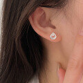 wholesale S925 Sterling Silver Exquisite Light Luxury Diamond Pattern Small Elegant Style Stud Earrings for Women, Simple and High-End Feel Earrings-0-0