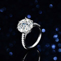 S925 Sterling Silver 6-Claw 5ct Moissanite Solitaire Ring-0-1