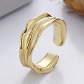 wholesale S925 Sterling Silver Korean Minimalist Ins Style Geometric Open Adjustable Ring in a Cool, Unisex Design-0-1