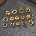 wholesale S925 Silver Gold-Plated DIY Accessories Wave Pattern Closed Jump Rings Large Hole Spacer Beads Separator Loose Beads Craft Ornaments-0-1