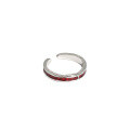 wholesale S925 Sterling Silver Korean Version INS Minimalist Design Versatile Resin Irregular Surface Thin Ring for Women-0-6