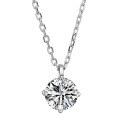 wholesale S925 Sterling Silver Wholesale 1 Carat D Color Moissanite Pendant with Diamond Accents Classic Four-Prong Necklace for Women-0-4