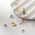 wholesale S925 metal minimalist geometric triangle V-shape stud earrings Korean style sweet elegant women's ear jewelry M01989-0-0