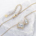 S925 Silver Irregular Moissanite Pendant Necklace for Women-0-2