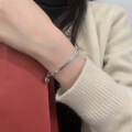 wholesale S925 Sterling Silver Filta Rectangular Plate Bracelet for Women, Korean Style Retro Charm Sexy Internet Celebrity Simple and Unique Jewelry Accessory-0-2