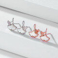 wholesale 999 Sterling Silver Ginkgo Leaf Earrings for Women, Summer Earrings New Small Design High-End Sense White Mother-of-Pearl Earrings-0-1