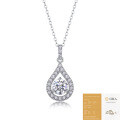 S925 Silver Moissanite Pendant Necklace, Elegant and Luxurious-0-5