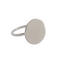 wholesale S925 Sterling Silver JA052 Korean Style Open Finger Ring Fashionable Minimalist Geometric Circle Smooth Band Ring for Women-0-4