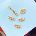 wholesale S925 silver gold-plated S-hook connector for DIY bracelets and necklaces, pure silver clasp for handmade red cord end fittings-0-1