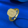 wholesale S925 Sterling Silver Plated with 18K Gold Minimalist Style Luxury Set Zircon High-end Lace Fashion Ring-0-2