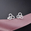 wholesale S925 Silver Korean Fashion Minimalist Fresh Student Earrings, Influencer Same Style Creative and Unique Women's Ear Studs Wholesale-0-1