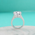 wholesale S925 Sterling Silver European and American Cross-Border Exquisite Luxury 10-Carat Moissanite Engagement Ring for Women, Fashionable Light Luxury Jewelry-0-2