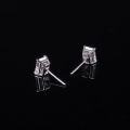 wholesale Platinum, 9K, 10K, 14K, 18K Gold Four-Prong 15 Carat Moissanite Stud Earrings with High-End Feel-0-3