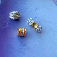 wholesale S925 Sterling Silver Filigree Gold-Plated Vajra Bead Accessory for DIY Bracelet Necklace Handmade Knotting Jewelry-3# one