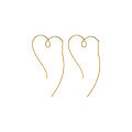 wholesale S925 silver Japanese minimalist linear heart earrings, elegant and fresh heart-shaped earrings G8251-0-4
