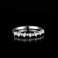 925 Silver Moissanite Ring Women's Seven-Star Row Jewelry-0-2