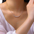 925 Silver Moissanite Necklace, Fashionable and Versatile Smile Pendant with Luxurious Appeal-0-2