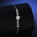 925 Silver Moissanite Geometric Minimalist Women's Bracelet Live Wholesale-0-1