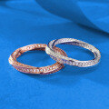wholesale S925 Silver Twisted Rope Full Diamond Ring for Women, Light Luxury Fashion Ring, Hot Selling in Europe and America-0-0