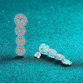 S925 Sterling Silver Moissanite Long Tassel Earrings for Women, Exaggerated Luxury Party Style-0-0
