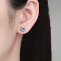 S925 Sterling Silver Moissanite Stud Earrings, Women's Light Luxury Minimalist Fashion Gift-0-2