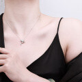 Sterling Silver New Pendant Necklace Women's Minimalist Design Light Luxury-0-1