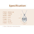 S925 Silver Interwoven Necklace with D Color Moissanite, High-End Luxury Fashion Commuter Collarbone Chain for Foreign Trade Wholesale-0-6