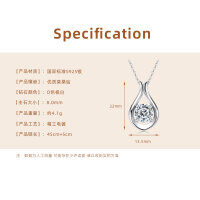 S925 Silver Interwoven Necklace with D Color Moissanite, High-End Luxury Fashion Commuter Collarbone Chain for Foreign Trade Wholesale-Flower bud necklace [White Gold  925 Silver]