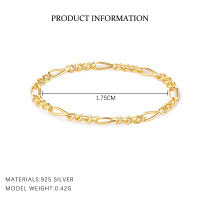 wholesale S925 Sterling Silver Minimalist Round Bead Ring For Women, Trendy Geometric Line Design-K2043-Gold 7