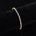 wholesale S925 Sterling Silver Gold Plated Hip Hop Tennis Chain 27mm Full Pavé Moissanite Bracelet-0-2