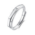 wholesale S925 Sterling Silver Original Design High-end Couple Rings Adjustable Plain Band Rings Valentine's Day Gift-0-145