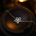 wholesale S925 Sterling Silver Light Luxury Diamond-Inlaid "Worldly Wealth Flower" Bracelet, Lucky Five-Petal Flower, Niche and High-End, for Female Best Friends-0-2