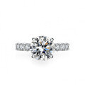 S925 Silver 3ct Moissanite Ring Women's Luxe-0-1