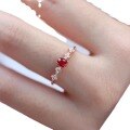 wholesale S925 Sterling Silver Red Elk Fashion Niche Luxury Women's Ring Gift, New Product, Dropshipping-0-4