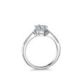 S925 Silver Moissanite Marquise Shape 1 Carat Women's Ring-0-1