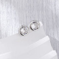 wholesale S925 Sterling Silver Niche Design Single Zircon Stud Earrings Simple and Fashionable Cross-border New Accessories TEMU-0-3