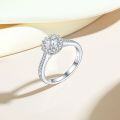 wholesale S925 Sterling Silver Sunflower Zirconia Ring for Women, Designer Wedding Ring with a Sense of Style-0-3
