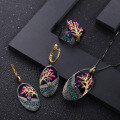 wholesale S925 Sterling Silver Italian Craftsmanship Designer Earrings, Natural Style Tree of Life Enamel Earrings-0-2