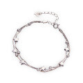 wholesale Pure Silver Starry Sky Story S990 Double Layer Small Fresh Ins Trendy Niche Design Bracelet for Women-0-4